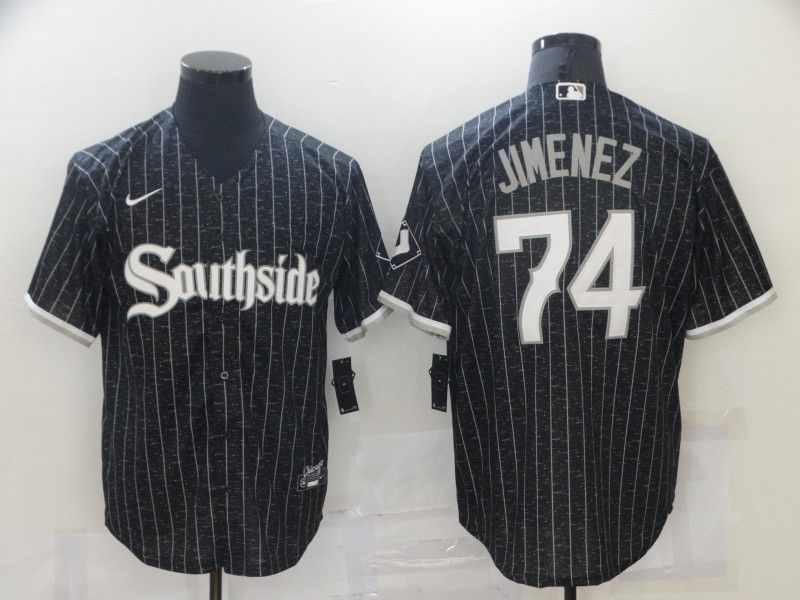 Men Chicago White Sox #74 Jimenez City Edition Black Game Nike 2021 MLB Jerseys